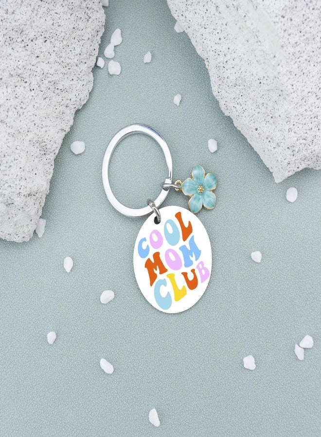 AOBIURV Moms Mother's Day Gift Ideas Cool Moms Club Mothers Day Gifts From Daughter New Mom Gifts Keychain Present For Mom From Daughter Birthday Gift Keyring Necklace - Image 4